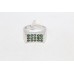 Ring silver sterling 925 women green emerald natural gemstone handmade C 234
